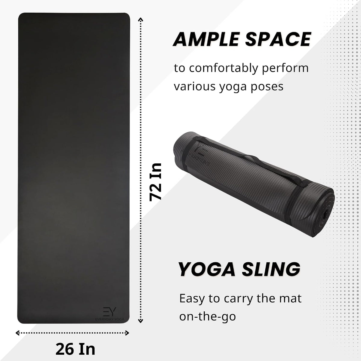 𝗘𝘃𝗲𝗿𝘆𝗱𝗮𝘆 𝗬𝗼𝗴𝗮 Mat Premium Edition, Non-Slip Exercise & Fitness Mat - Eco-Friendly, Anti-Tear, 3-5mm Thickness for Yoga, Pilates & Floor Workouts