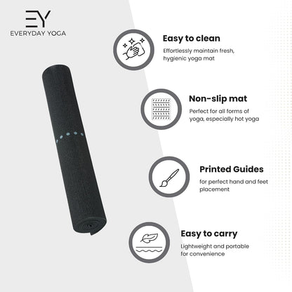 𝗘𝘃𝗲𝗿𝘆𝗱𝗮𝘆 𝗬𝗼𝗴𝗮 Mat Premium Edition, Non-Slip Exercise & Fitness Mat - Eco-Friendly, Anti-Tear, 3-5mm Thickness for Yoga, Pilates & Floor Workouts