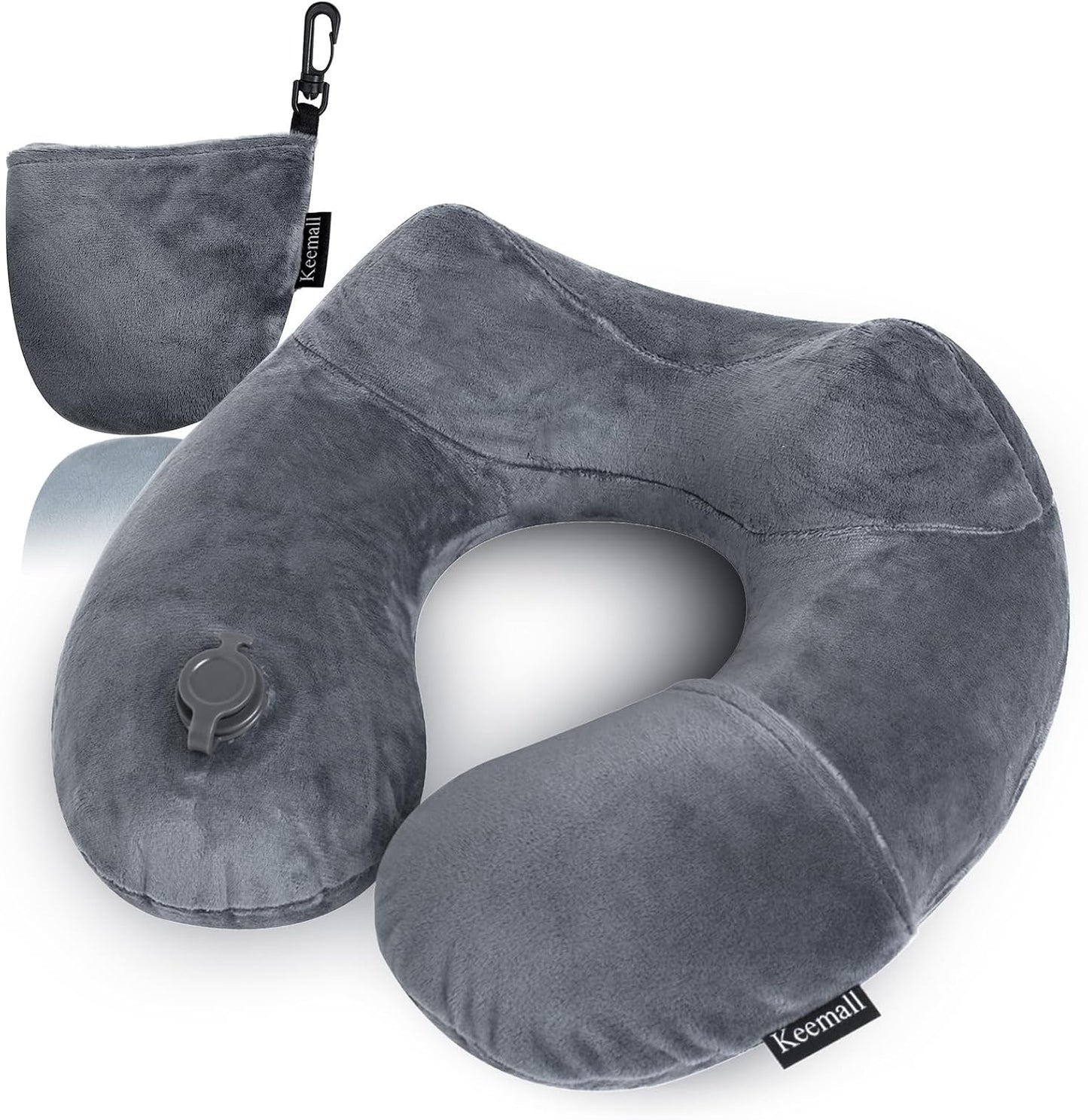 Portable Inflatable Travel Neck Pillow for Airplane, Car & Office