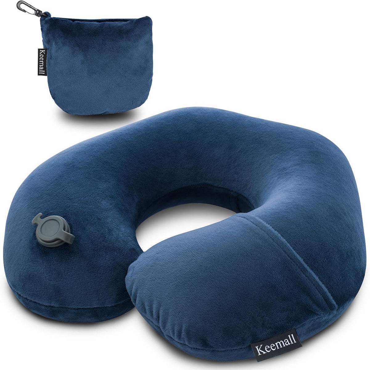 Portable Inflatable Travel Neck Pillow for Airplane, Car & Office