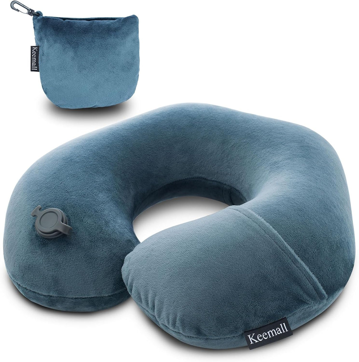 Portable Inflatable Travel Neck Pillow for Airplane, Car & Office