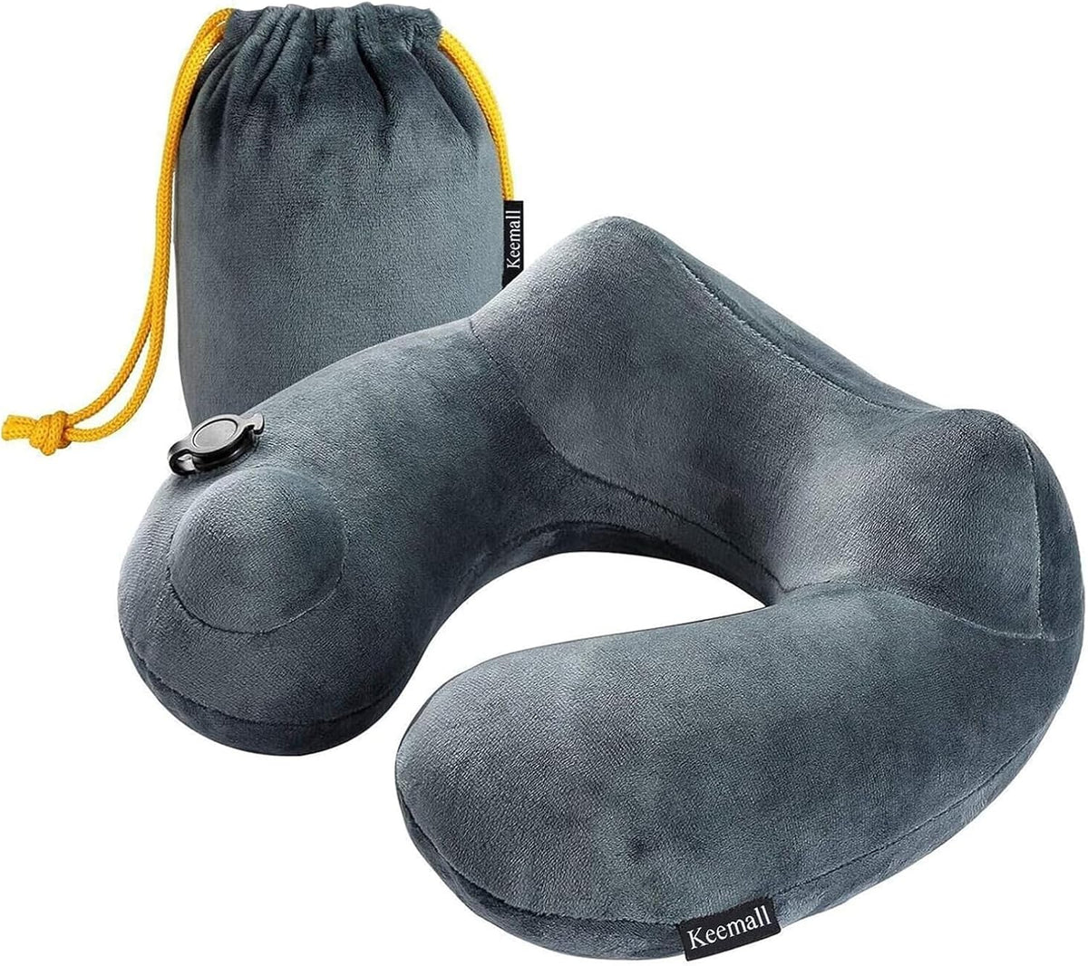 Portable Inflatable Travel Neck Pillow for Airplane, Car & Office
