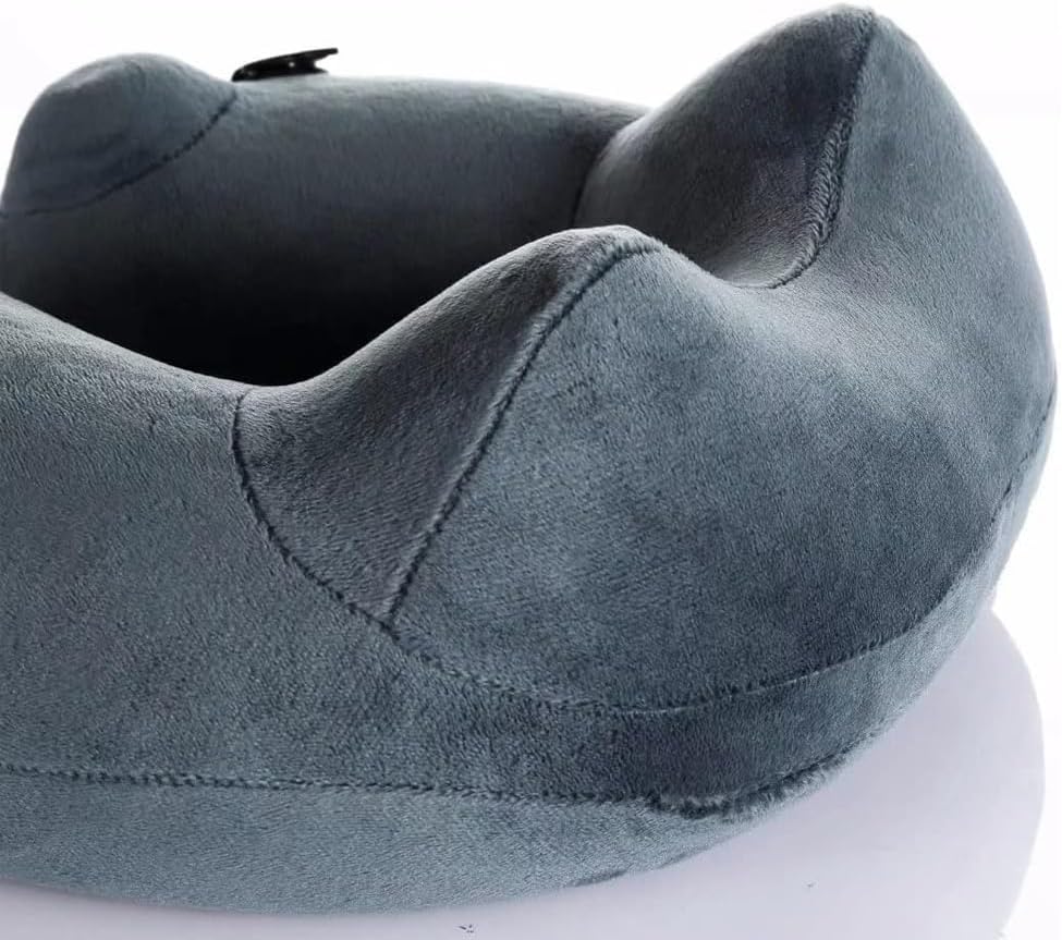 Portable Inflatable Travel Neck Pillow for Airplane, Car & Office