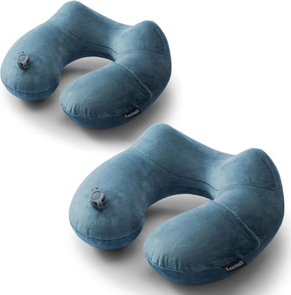 Portable Inflatable Travel Neck Pillow for Airplane, Car & Office