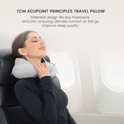 Portable Inflatable Travel Neck Pillow for Airplane, Car & Office