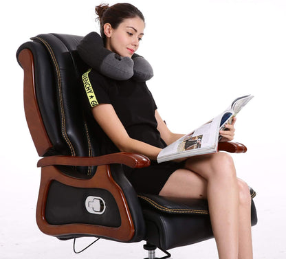 Portable Inflatable Travel Neck Pillow for Airplane, Car & Office