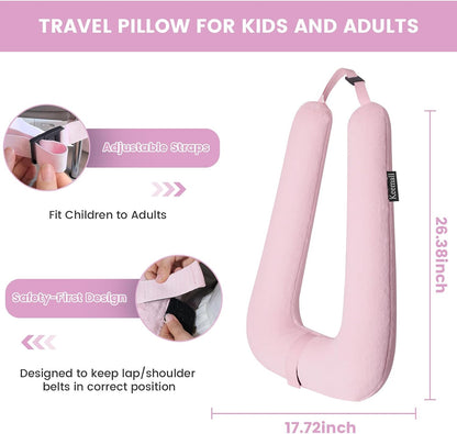 Portable Inflatable Travel Neck Pillow for Airplane, Car & Office