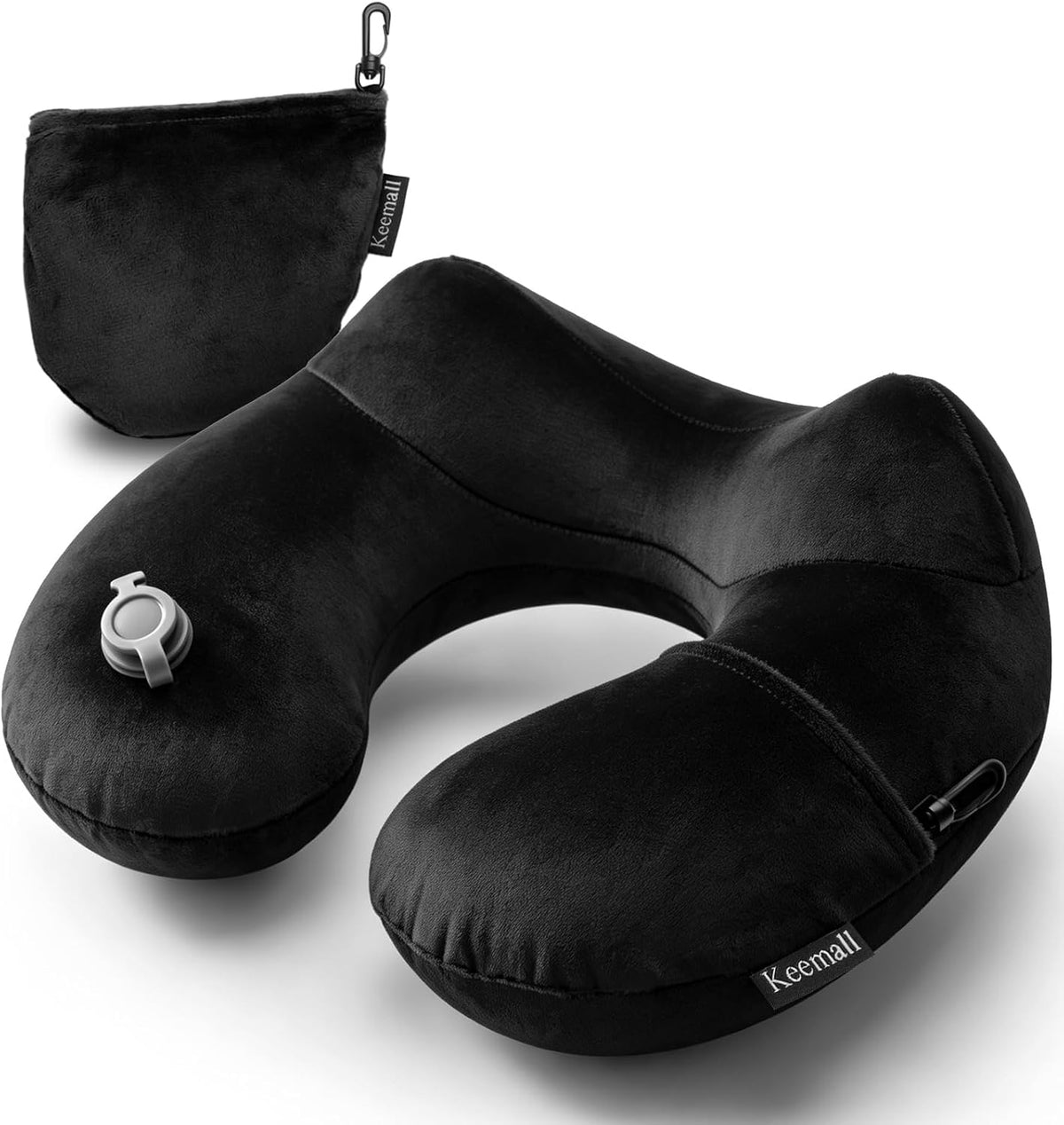 Portable Inflatable Travel Neck Pillow for Airplane, Car & Office