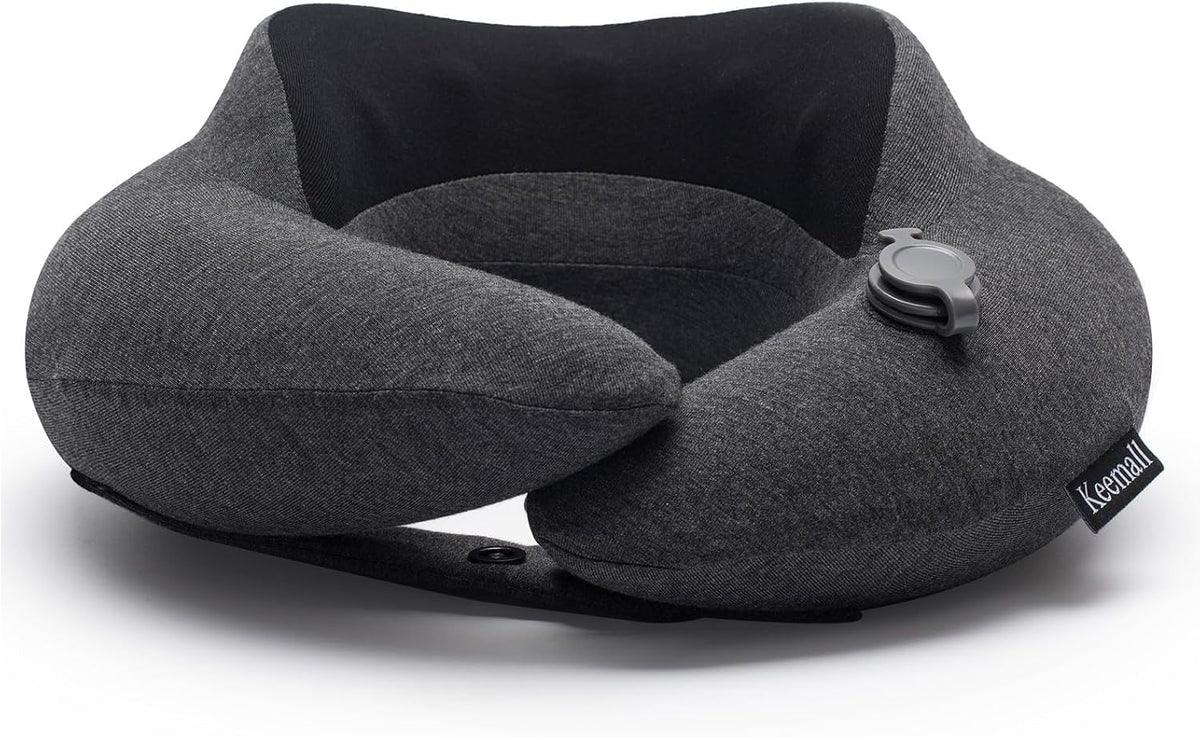 Portable Inflatable Travel Neck Pillow for Airplane, Car & Office