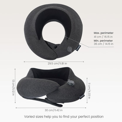 Portable Inflatable Travel Neck Pillow for Airplane, Car & Office