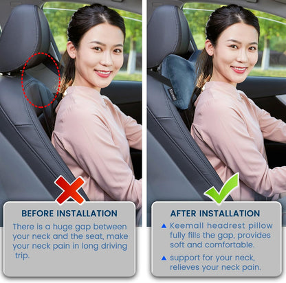 Portable Inflatable Travel Neck Pillow for Airplane, Car & Office