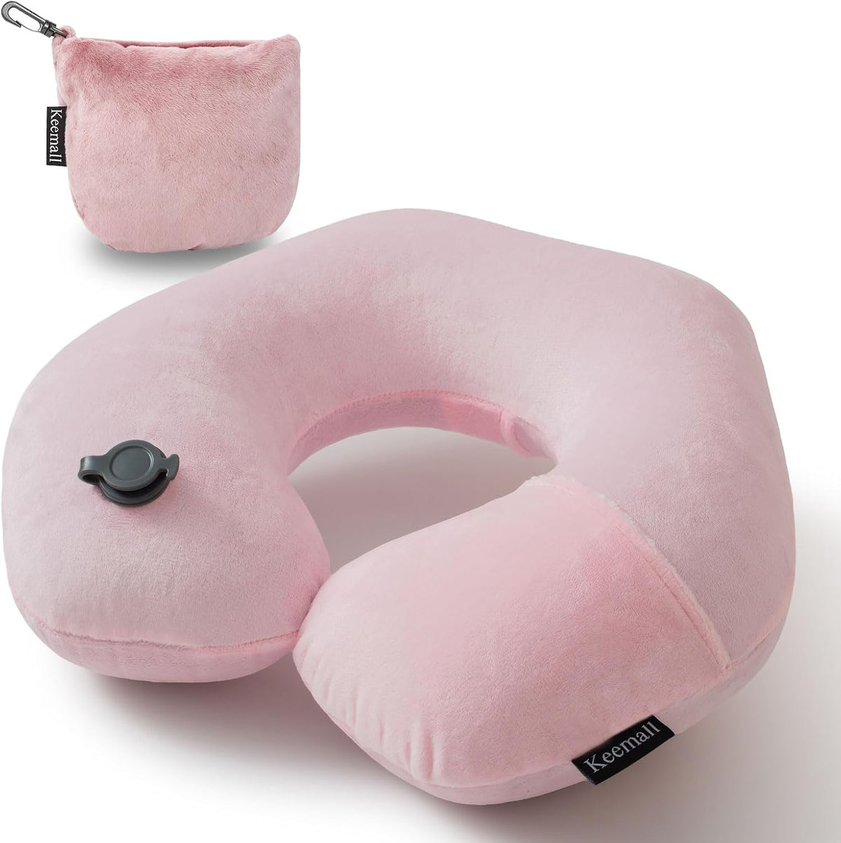 Portable Inflatable Travel Neck Pillow for Airplane, Car & Office