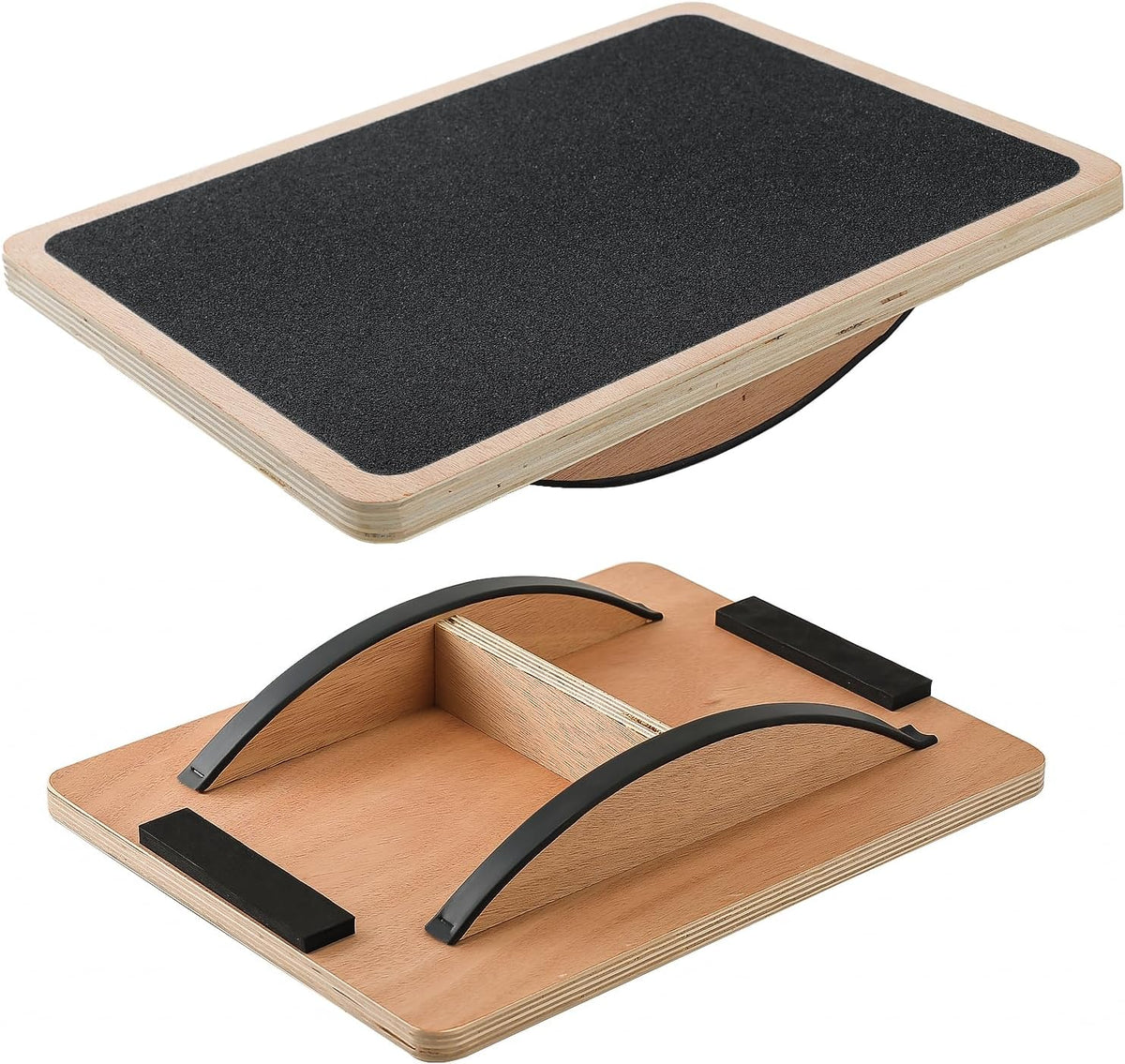 Balance Board Wobble Board for Adults and Kids - Anti-Slip 350LBS Balance Board for Physical Therapy,Balance Training,Posture Correction,Standing Desk Core Strength Wooden Balance Rocker Board