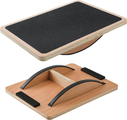 Balance Board Wobble Board for Adults and Kids - Anti-Slip 350LBS Balance Board for Physical Therapy,Balance Training,Posture Correction,Standing Desk Core Strength Wooden Balance Rocker Board