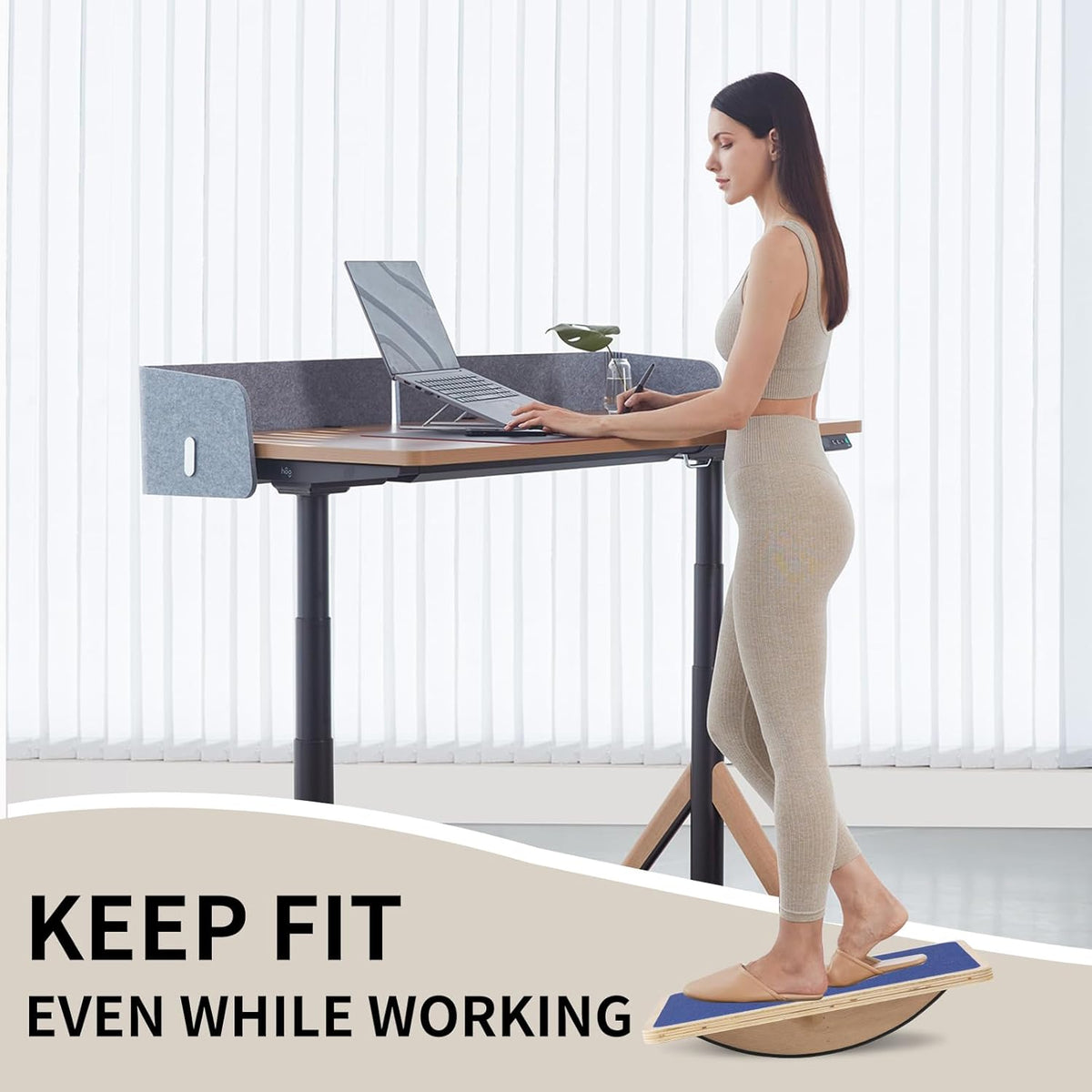 Balance Board Wobble Board for Adults and Kids - Anti-Slip 350LBS Balance Board for Physical Therapy,Balance Training,Posture Correction,Standing Desk Core Strength Wooden Balance Rocker Board