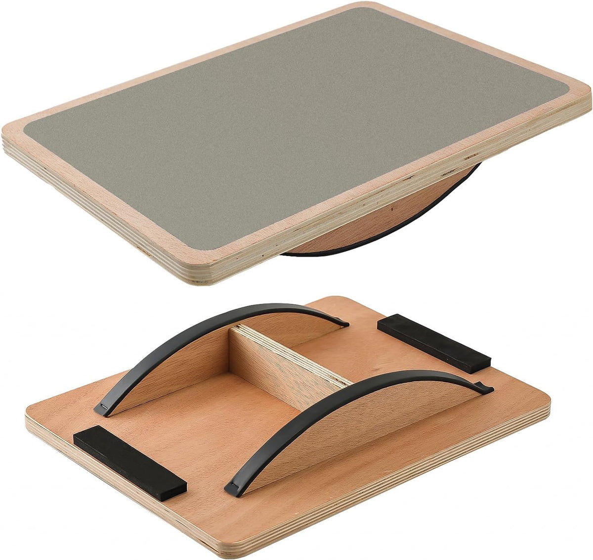 Balance Board Wobble Board for Adults and Kids - Anti-Slip 350LBS Balance Board for Physical Therapy,Balance Training,Posture Correction,Standing Desk Core Strength Wooden Balance Rocker Board