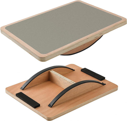 Balance Board Wobble Board for Adults and Kids - Anti-Slip 350LBS Balance Board for Physical Therapy,Balance Training,Posture Correction,Standing Desk Core Strength Wooden Balance Rocker Board