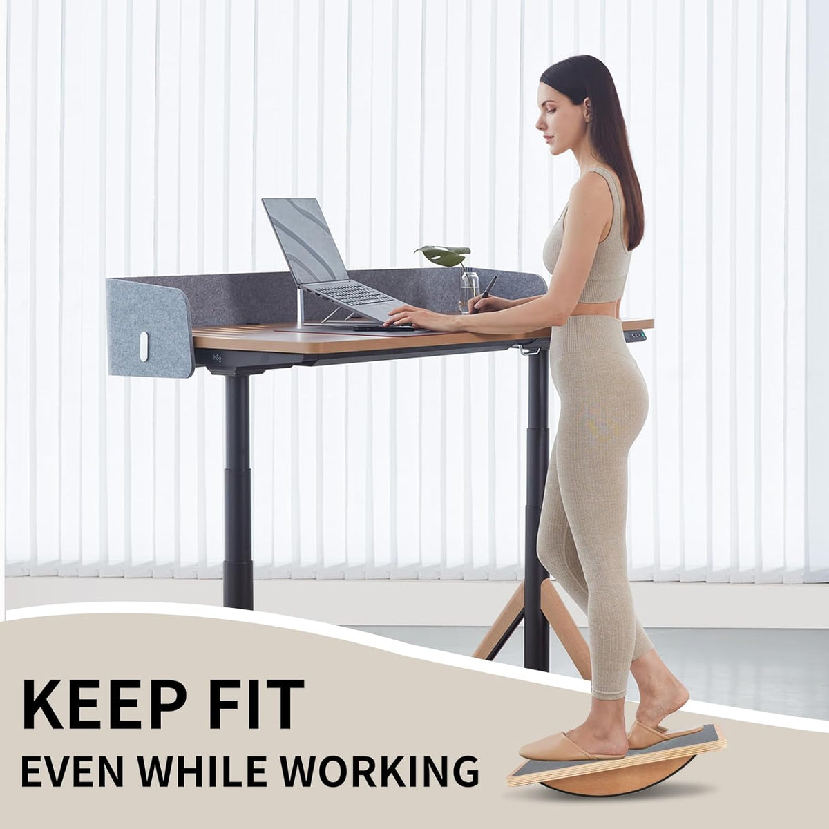 Balance Board Wobble Board for Adults and Kids - Anti-Slip 350LBS Balance Board for Physical Therapy,Balance Training,Posture Correction,Standing Desk Core Strength Wooden Balance Rocker Board