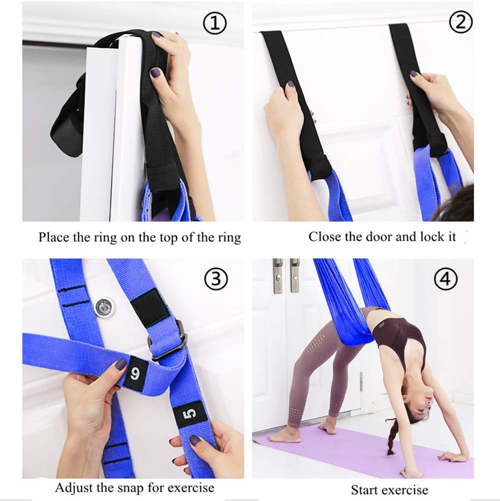 Waist Back Leg Stretch Strap/Yoga Fitness Band, Leg Stretching Assist Trainer, Yoga Stretcher, Back Bend Split Inversion Strap for Fitness, Dance, Ballet, Gymnastics