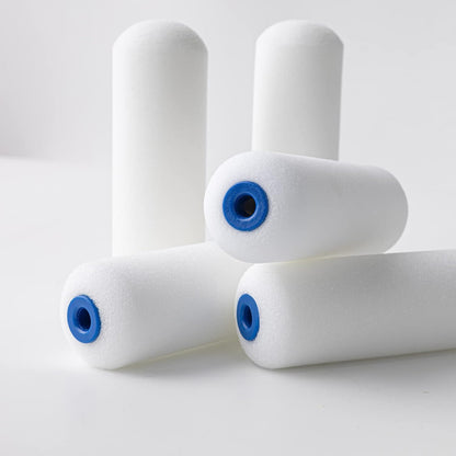 Foam Paint Roller, 4 inch Paint Roller 8 Pack, Small Paint Roller, High Density Foam Paint Roller Tray and Liner Set, Sponge Rollers for Painting and Staining