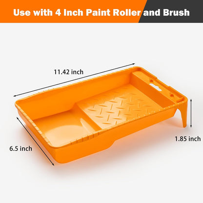 Foam Paint Roller, 4 inch Paint Roller 8 Pack, Small Paint Roller, High Density Foam Paint Roller Tray and Liner Set, Sponge Rollers for Painting and Staining