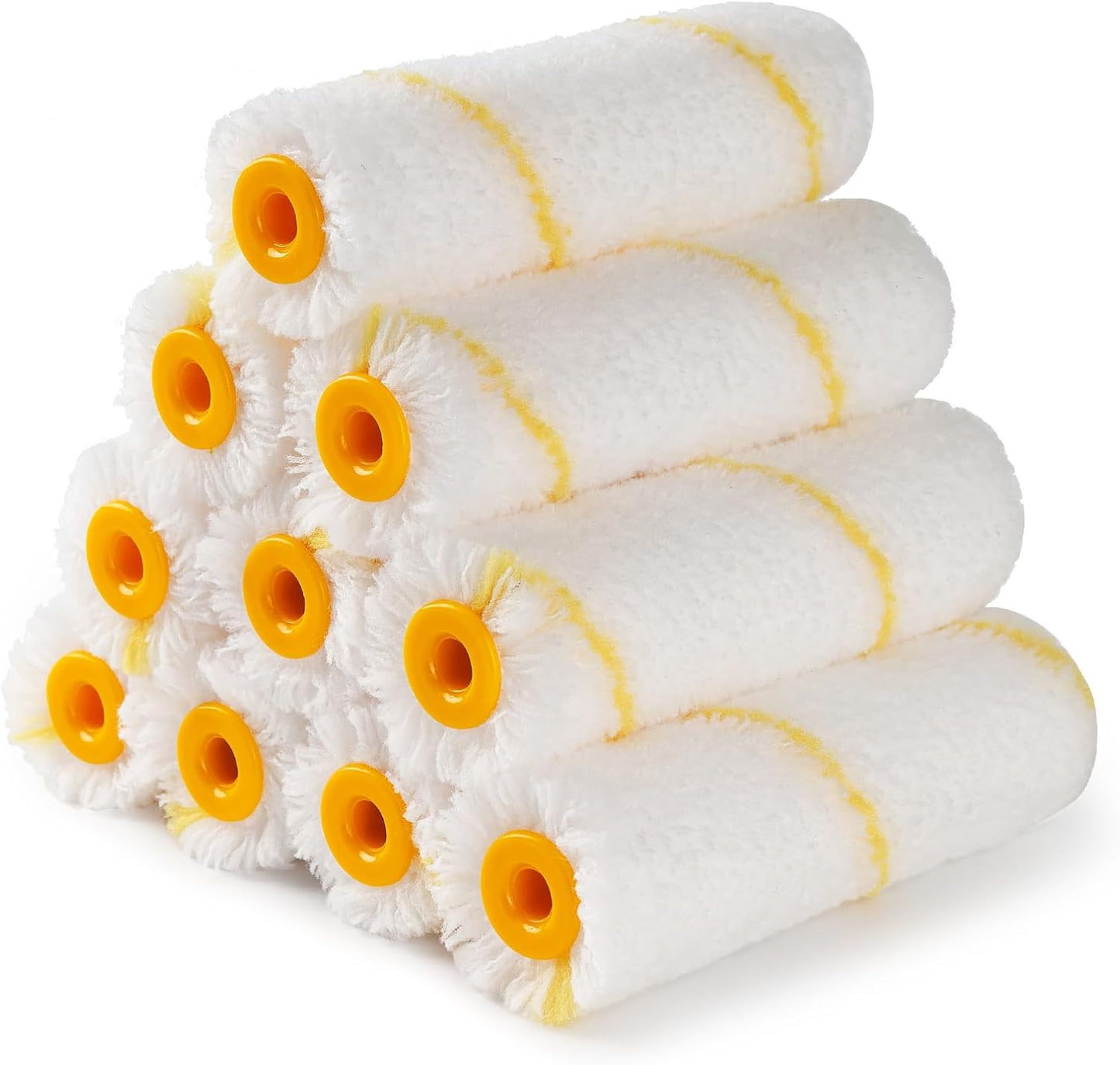 Foam Paint Roller, 4 inch Paint Roller 8 Pack, Small Paint Roller, High Density Foam Paint Roller Tray and Liner Set, Sponge Rollers for Painting and Staining