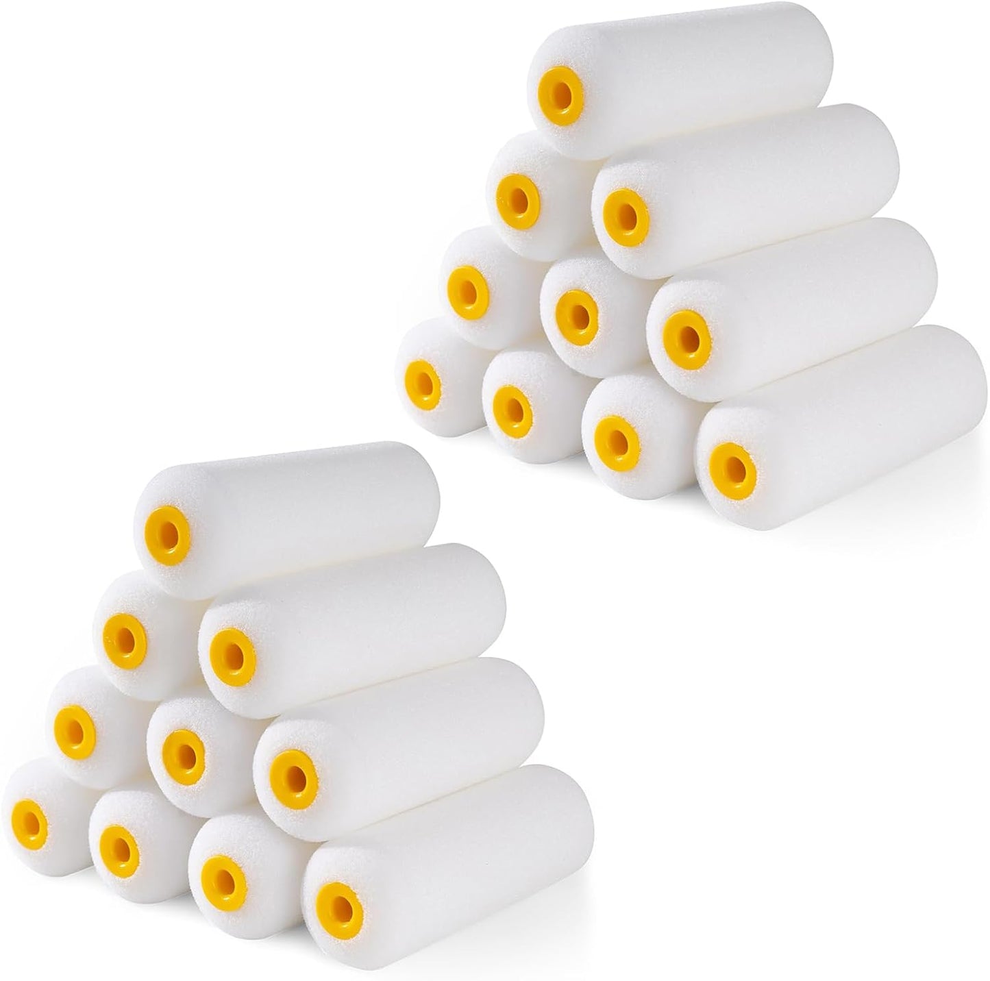 Foam Paint Roller, 4 inch Paint Roller 8 Pack, Small Paint Roller, High Density Foam Paint Roller Tray and Liner Set, Sponge Rollers for Painting and Staining