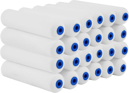 Foam Paint Roller, 4 inch Paint Roller 8 Pack, Small Paint Roller, High Density Foam Paint Roller Tray and Liner Set, Sponge Rollers for Painting and Staining