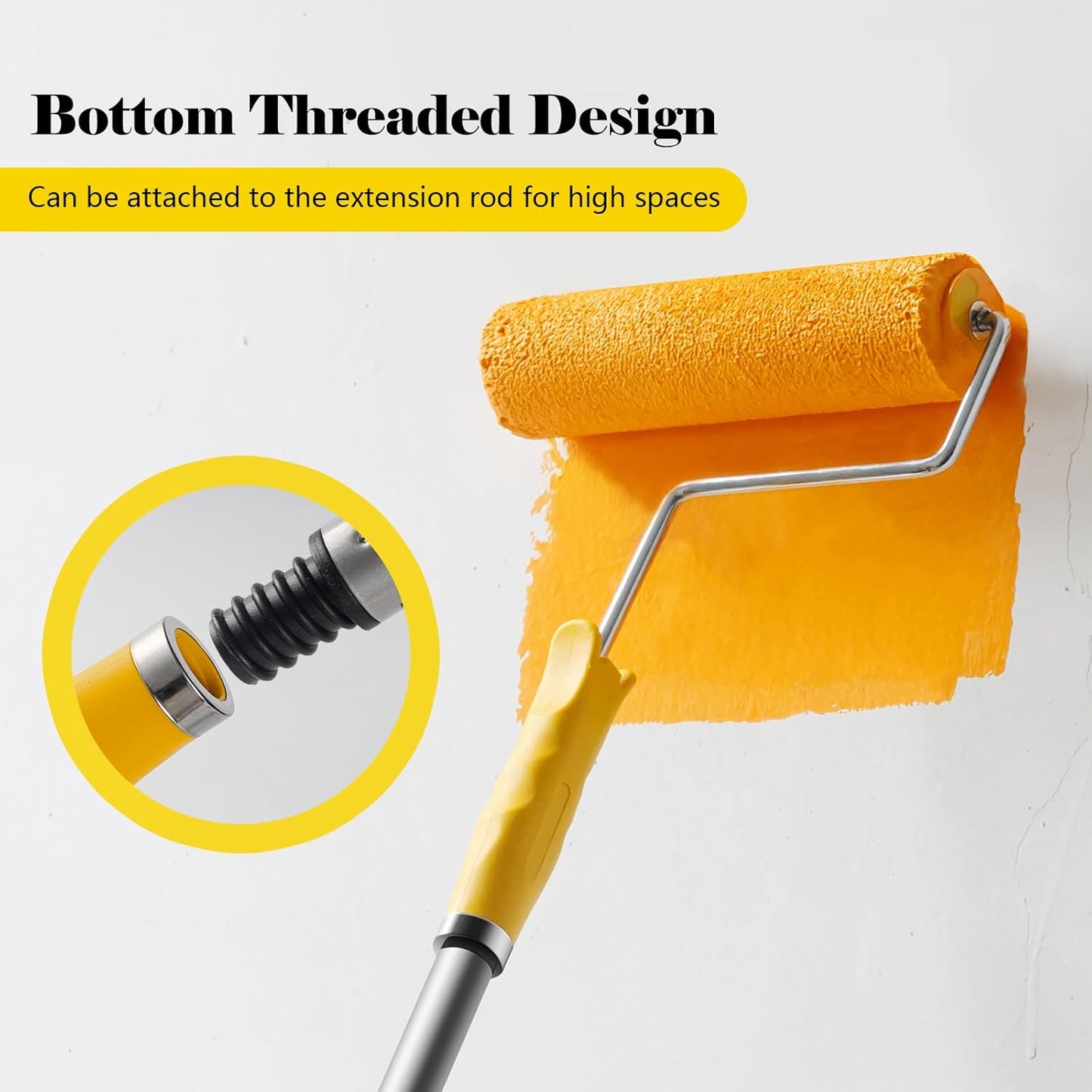 Foam Paint Roller, 4 inch Paint Roller 8 Pack, Small Paint Roller, High Density Foam Paint Roller Tray and Liner Set, Sponge Rollers for Painting and Staining