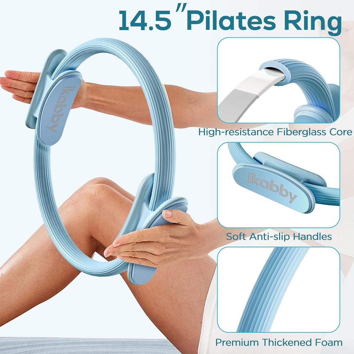 Pilates Kit, Home Pilates Kit with Weights, Pilates Equipment for Home Workout, Pilates Essentials Kit for Women, Yoga Pilates Mat Kit for Beginners, Pilates Set
