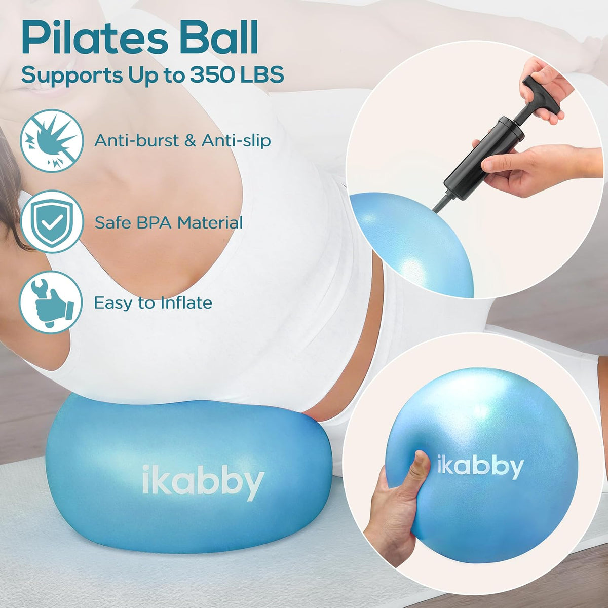 Pilates Kit, Home Pilates Kit with Weights, Pilates Equipment for Home Workout, Pilates Essentials Kit for Women, Yoga Pilates Mat Kit for Beginners, Pilates Set