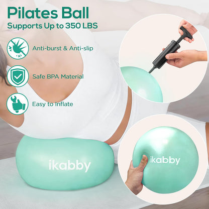 Pilates Kit, Home Pilates Kit with Weights, Pilates Equipment for Home Workout, Pilates Essentials Kit for Women, Yoga Pilates Mat Kit for Beginners, Pilates Set