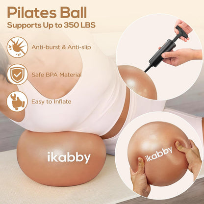 Pilates Kit, Home Pilates Kit with Weights, Pilates Equipment for Home Workout, Pilates Essentials Kit for Women, Yoga Pilates Mat Kit for Beginners, Pilates Set