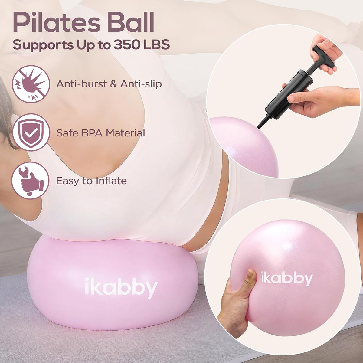 Pilates Kit, Home Pilates Kit with Weights, Pilates Equipment for Home Workout, Pilates Essentials Kit for Women, Yoga Pilates Mat Kit for Beginners, Pilates Set