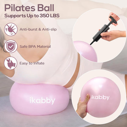 Pilates Kit, Home Pilates Kit with Weights, Pilates Equipment for Home Workout, Pilates Essentials Kit for Women, Yoga Pilates Mat Kit for Beginners, Pilates Set
