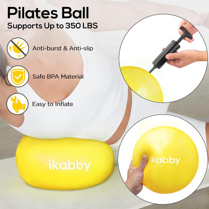Pilates Kit, Home Pilates Kit with Weights, Pilates Equipment for Home Workout, Pilates Essentials Kit for Women, Yoga Pilates Mat Kit for Beginners, Pilates Set