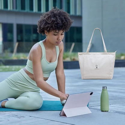 Yoga Bags for Women with Yoga Mats Bags Carrier Carryall Canvas Tote for Pilates Shoulder for Travel Office Beach Workout