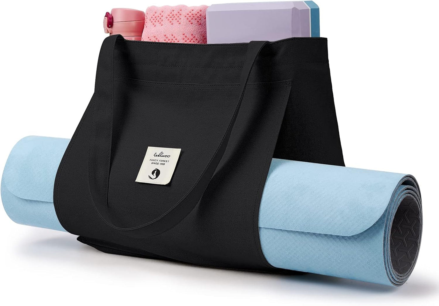 Yoga Bags for Women with Yoga Mats Bags Carrier Carryall Canvas Tote for Pilates Shoulder for Travel Office Beach Workout