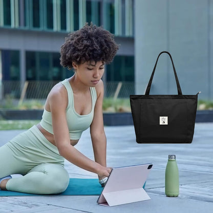 Yoga Bags for Women with Yoga Mats Bags Carrier Carryall Canvas Tote for Pilates Shoulder for Travel Office Beach Workout