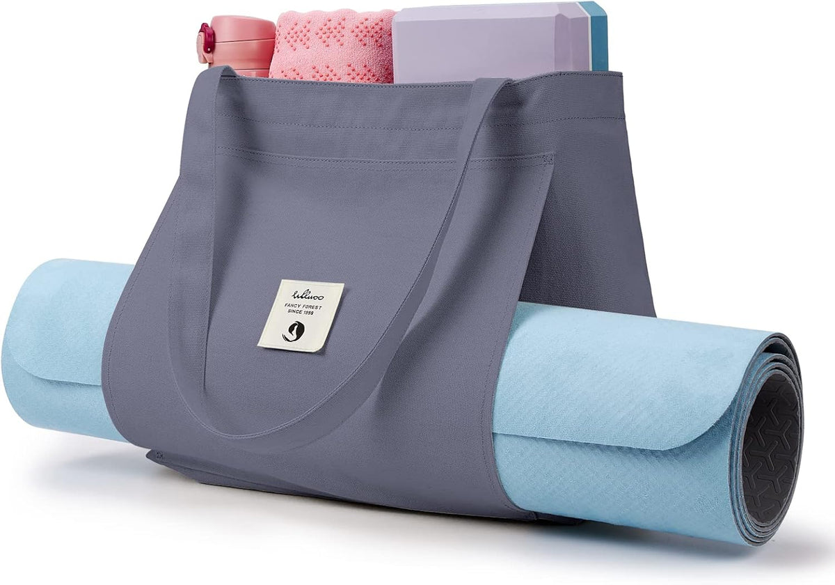 Yoga Bags for Women with Yoga Mats Bags Carrier Carryall Canvas Tote for Pilates Shoulder for Travel Office Beach Workout