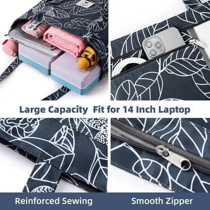 Yoga Bags for Women with Yoga Mats Bags Carrier Carryall Canvas Tote for Pilates Shoulder for Travel Office Beach Workout