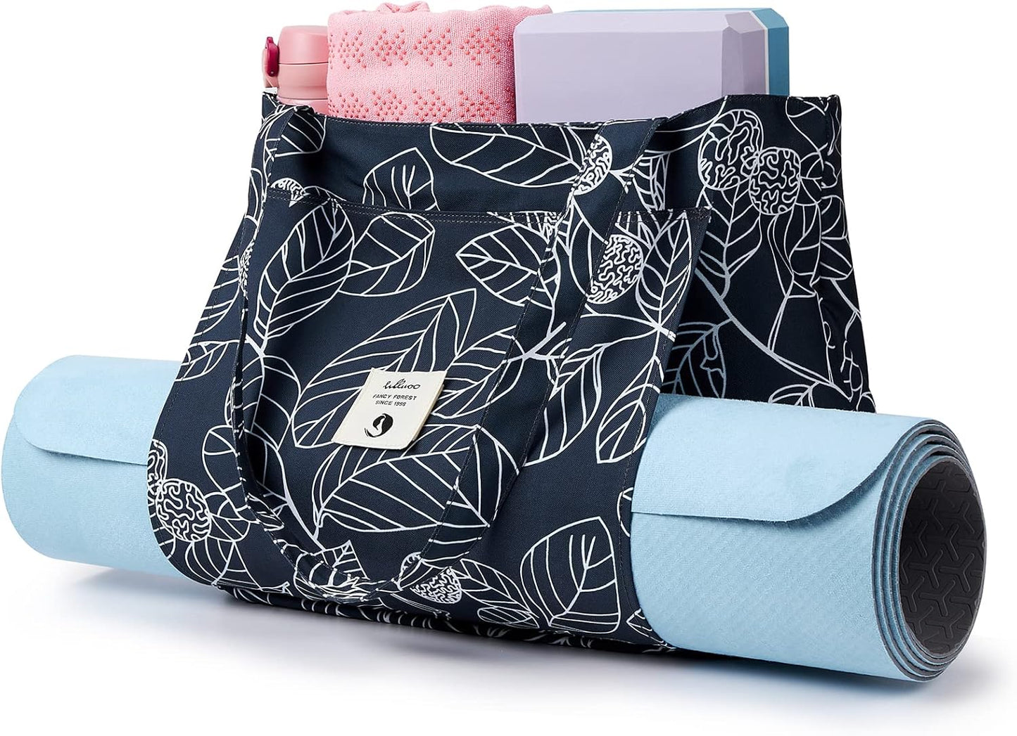 Yoga Bags for Women with Yoga Mats Bags Carrier Carryall Canvas Tote for Pilates Shoulder for Travel Office Beach Workout