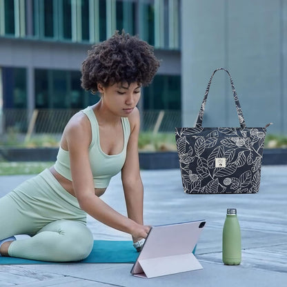 Yoga Bags for Women with Yoga Mats Bags Carrier Carryall Canvas Tote for Pilates Shoulder for Travel Office Beach Workout