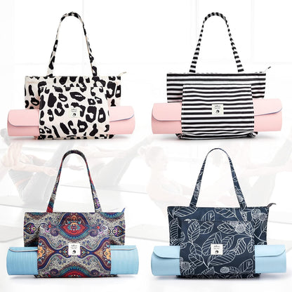 Yoga Bags for Women with Yoga Mats Bags Carrier Carryall Canvas Tote for Pilates Shoulder for Travel Office Beach Workout