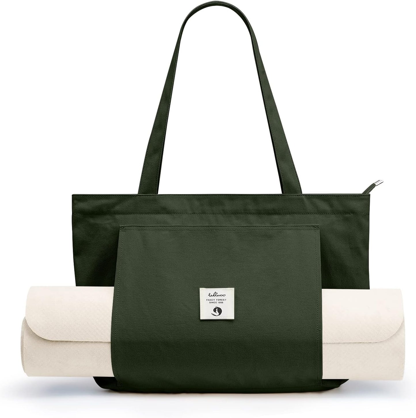 Yoga Bags for Women with Yoga Mats Bags Carrier Carryall Canvas Tote for Pilates Shoulder for Travel Office Beach Workout