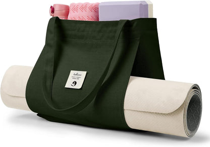 Yoga Bags for Women with Yoga Mats Bags Carrier Carryall Canvas Tote for Pilates Shoulder for Travel Office Beach Workout