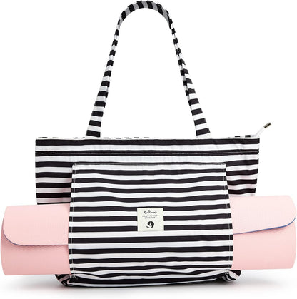 Yoga Bags for Women with Yoga Mats Bags Carrier Carryall Canvas Tote for Pilates Shoulder for Travel Office Beach Workout