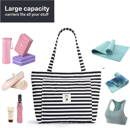 Yoga Bags for Women with Yoga Mats Bags Carrier Carryall Canvas Tote for Pilates Shoulder for Travel Office Beach Workout