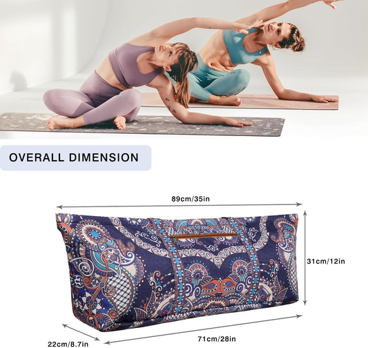 Yoga Mat Bag Yoga Mat Carrier with Shoes Compartment & Wet Pocket Pilates Bag with Zipper Pockets & Yoga Mat Holder Strap Yoga Bags and Carriers Fits All Your Stuff