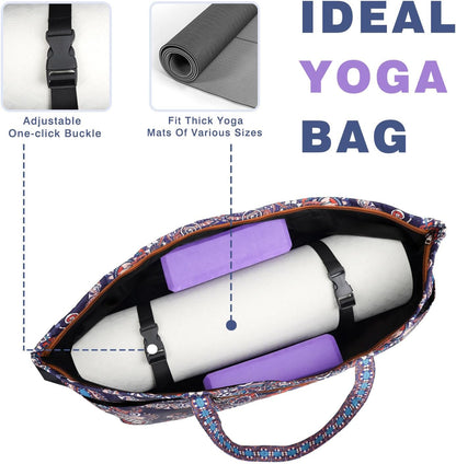 Yoga Mat Bag Yoga Mat Carrier with Shoes Compartment & Wet Pocket Pilates Bag with Zipper Pockets & Yoga Mat Holder Strap Yoga Bags and Carriers Fits All Your Stuff